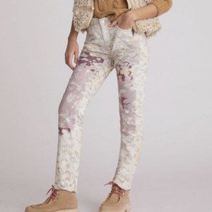 Pilcro Women's Boyfriend Jeans - Cream and Purple